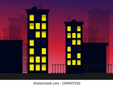 Buildings in the afternoon