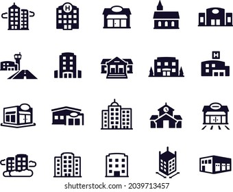Buildings architecture Icons vector design 