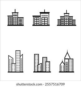 Buildings and Architecture set vector art
