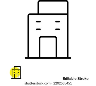 Buildings Architecture Vector Line Icon Eps