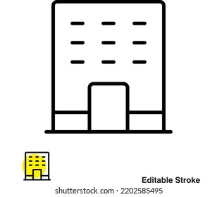 Buildings Architecture Vector Line Icon Eps