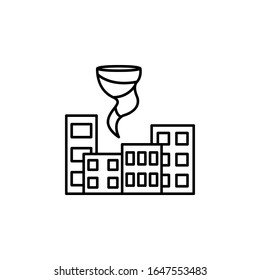 Buildings, city, hurricane icon. Simple line, outline vector elements of natural disasters icons for ui and ux, website or mobile application