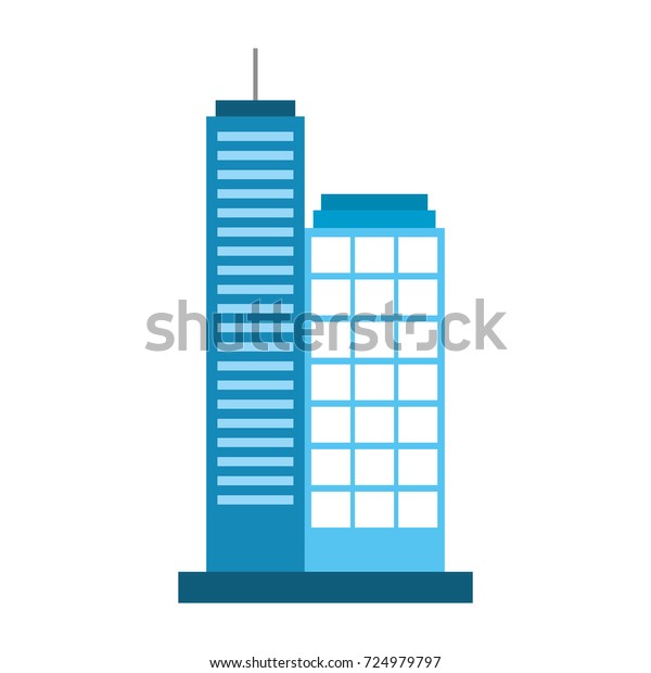Buildings City Landscape Business Center View Stock Vector Royalty Free