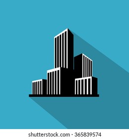 Buildings and City skyline icon vector