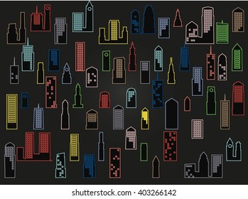 Buildings In A City Vector