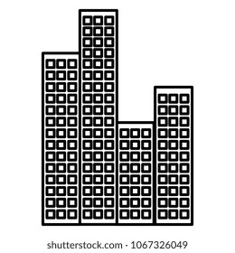 buildings cityscape isolated icon