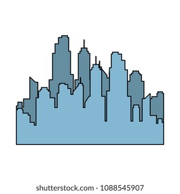 buildings cityscape isolated icon