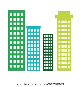 buildings cityscape isolated icon