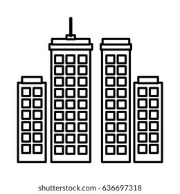 buildings cityscape isolated icon