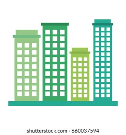 buildings cityscape isolated icon