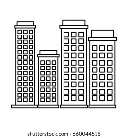 buildings cityscape isolated icon
