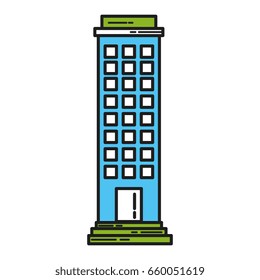 buildings cityscape isolated icon