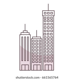 buildings cityscape isolated icon