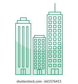 buildings cityscape isolated icon