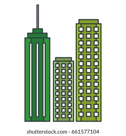 buildings cityscape isolated icon