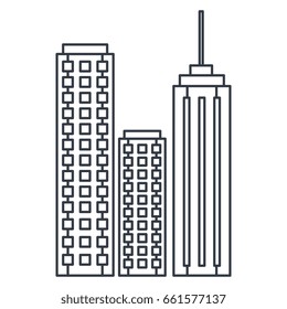 buildings cityscape isolated icon