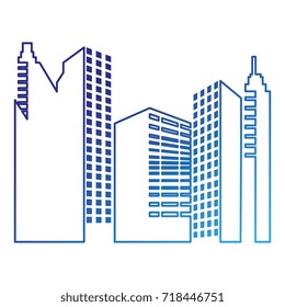 buildings cityscape isolated icon