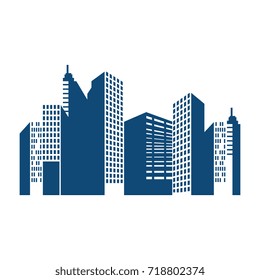 buildings cityscape isolated icon