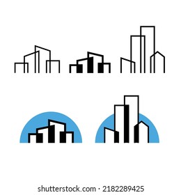 Buildings Cityscape Logos Vector Stock Vector (Royalty Free) 2182289425 ...