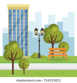 buildings with cityscape scene