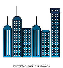 buildings cityscape scene icon