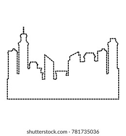 buildings cityscape silhouette icon