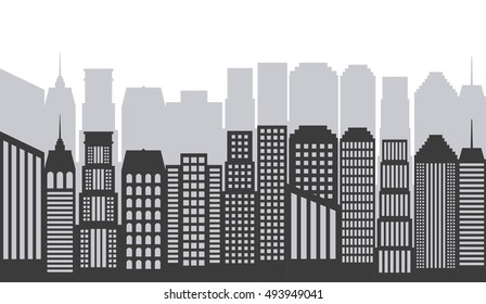 buildings cityscape skyline icon vector illustration design