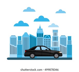 buildings cityscape skyline icon vector illustration design