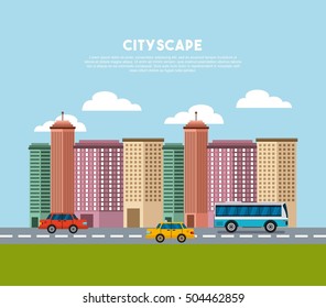buildings cityscape skyline icon vector illustration design