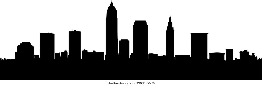 Buildings Clipart - Silhouette Vector Illustration