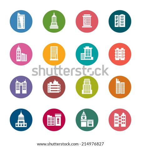 Buildings Color Icons