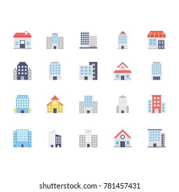 Buildings Colored Icons 2