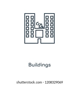 Buildings concept line icon. Linear Buildings concept outline symbol design. This simple element illustration can be used for web and mobile UI/UX.