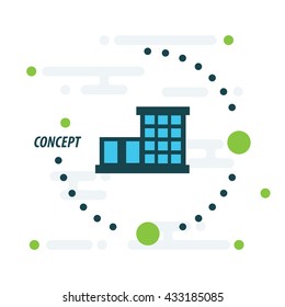 Buildings concept vector 