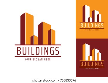 Buildings and construction logo design template vector