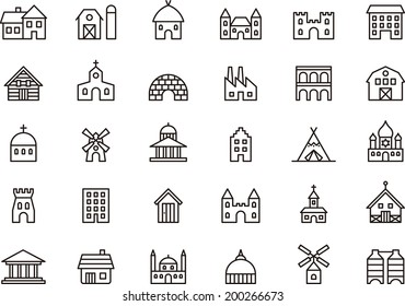 Buildings & Constructions icons svg