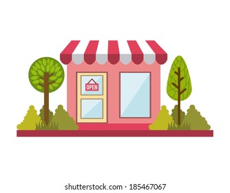 Buildings design over white background, vector illustration