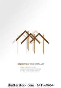 Buildings design vector background