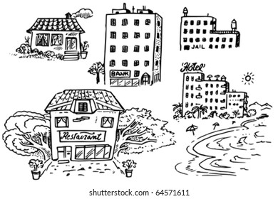 Buildings Doodles