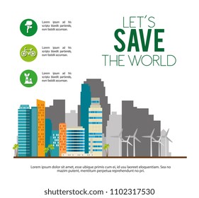 buildings ecology green city scene