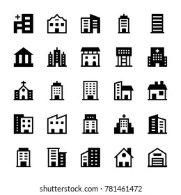 Buildings Glyph Icons 2