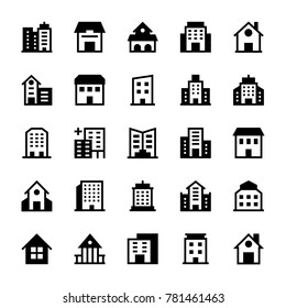 Buildings Glyph Icons 3