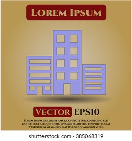 Icono de alta calidad de edificios