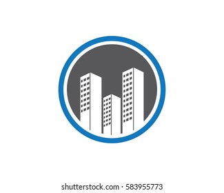 Buildings home tower logo vector 
