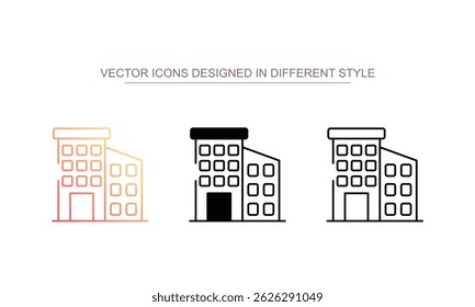 Buildings icon design with white background stock illustration