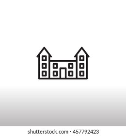 Buildings Icon Flat.