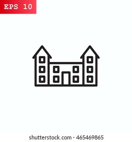Buildings Icon Flat.