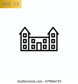 Buildings Icon Flat.
