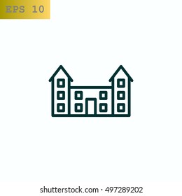 Buildings Icon Flat.