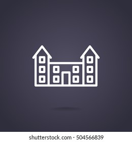 Buildings Icon Flat.